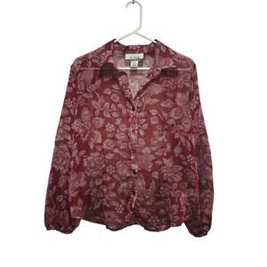 Nine & Co Women's Button Up Shirt Size 12 Petite